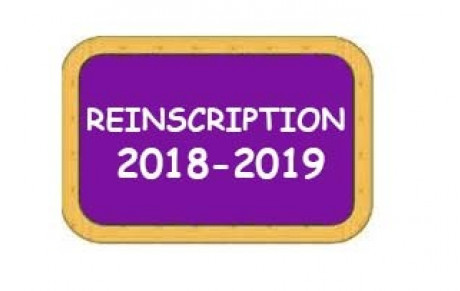 Réinscription saison 2018-2019